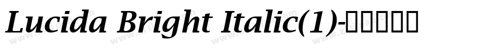 Lucida Bright Italic(1)字体转换